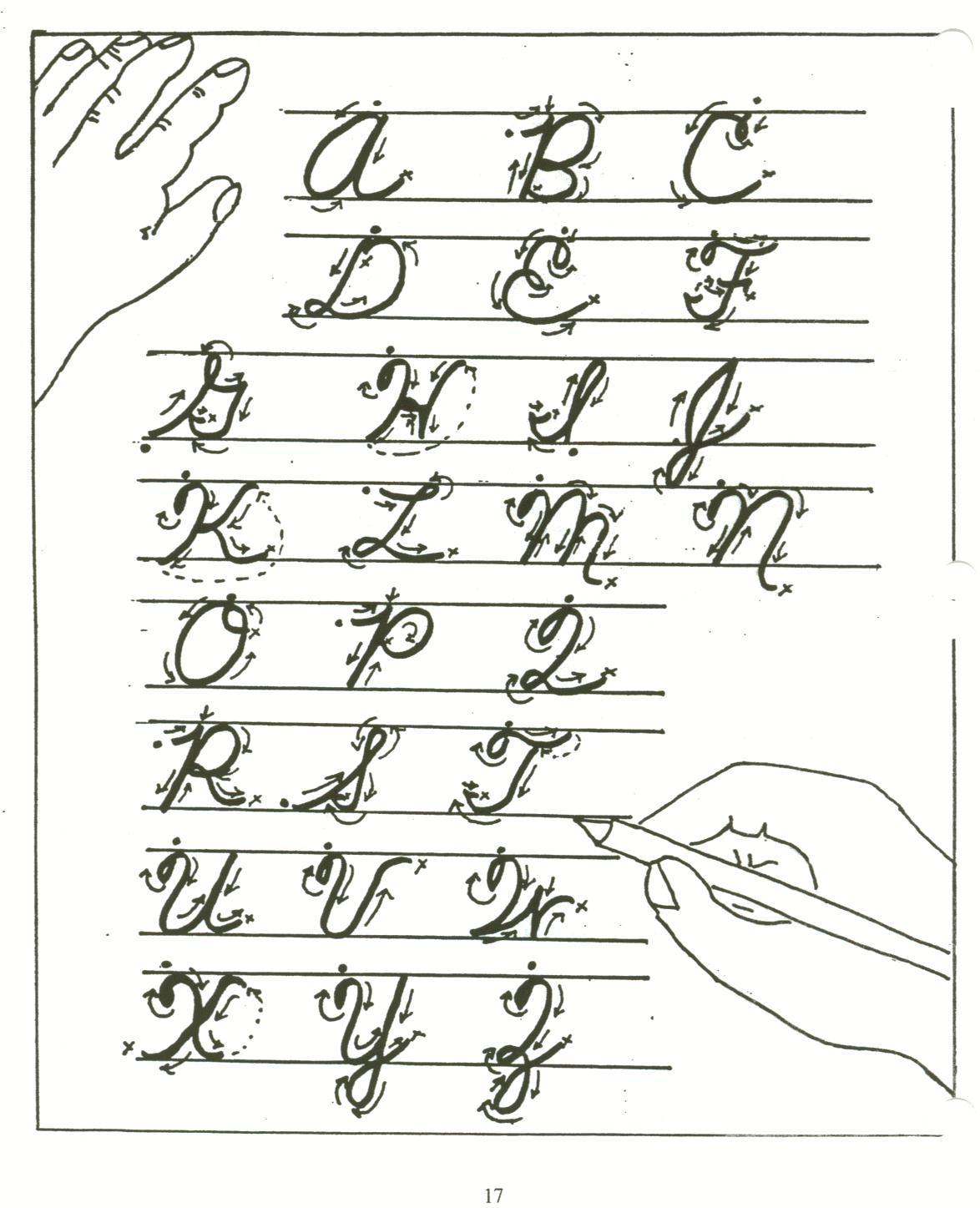 Handwriting Letter Chart